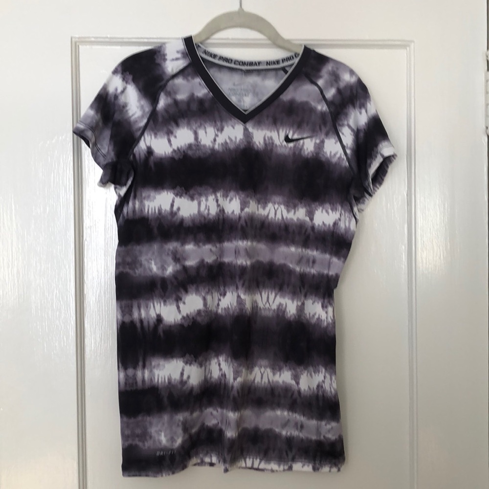 Nike Pro Combat Fitted Dri-Fit Top Tie Dye, Medium